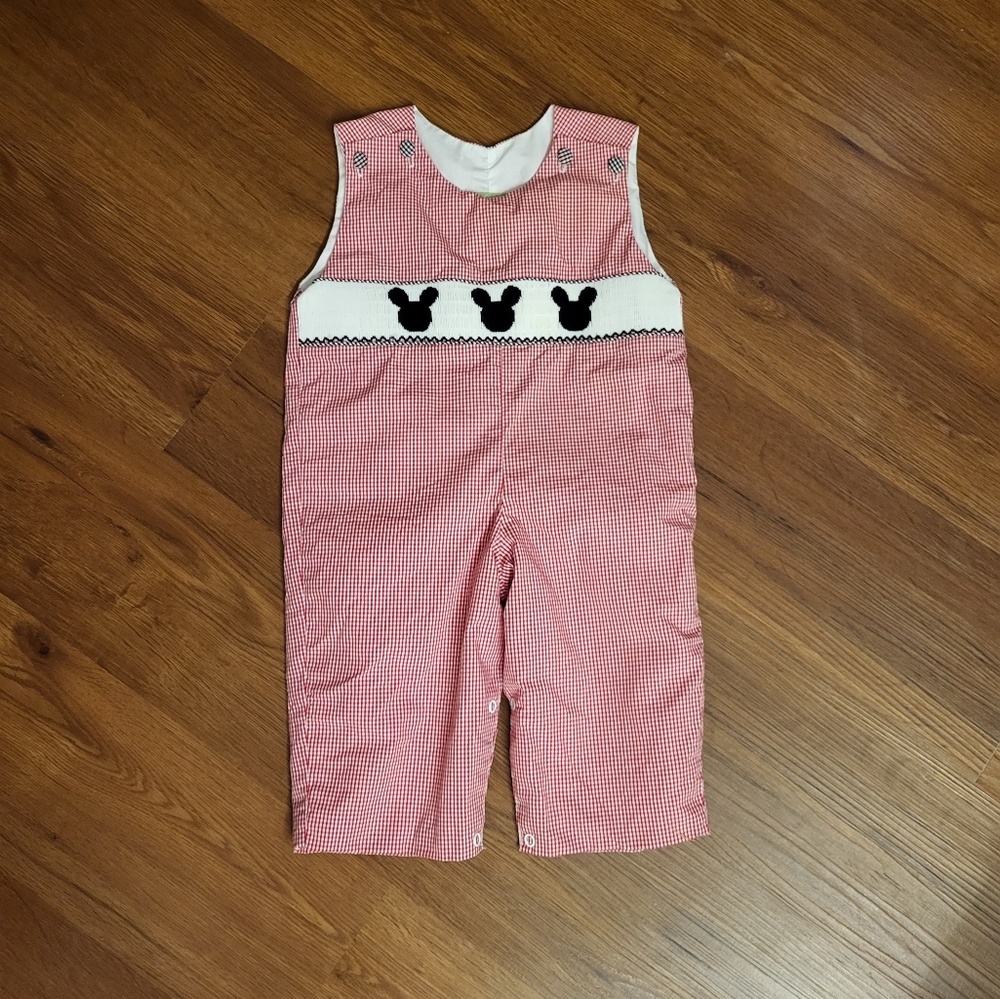Classic Whimsy Mickey Mouse Smocked Longall